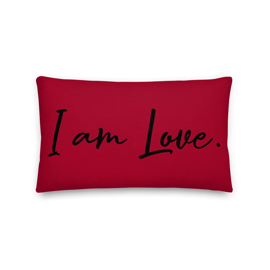 Zen @ Home I am Love Premium Pillow - Red