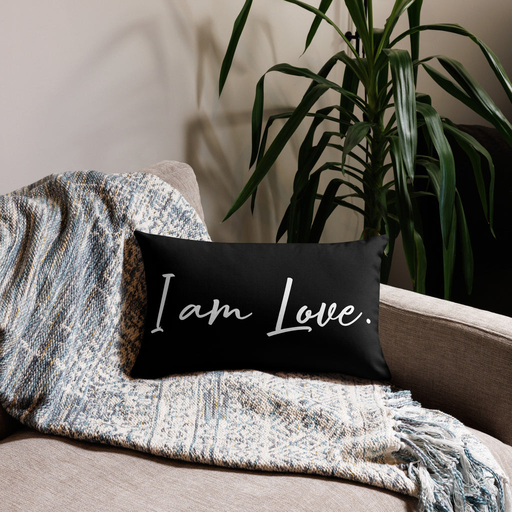Zen @ Home I am Love Premium Pillow - Black