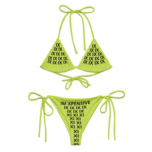 I'm Expensive IX Recycled String Bikini - Lime