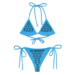 I'm Expensive IX Recycled String Bikini - Azure