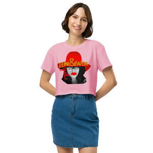 Zen & Paper Girl Red Hat Women's Relaxed Fit Crop Top