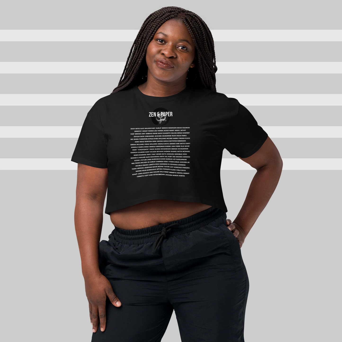 Zen & Paper Girl Say Her Name Women’s Crop Top