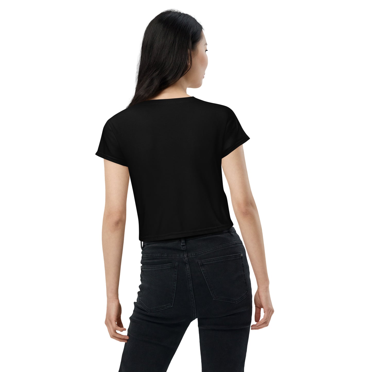I'm Expensive Wifey Crop Tee - Black