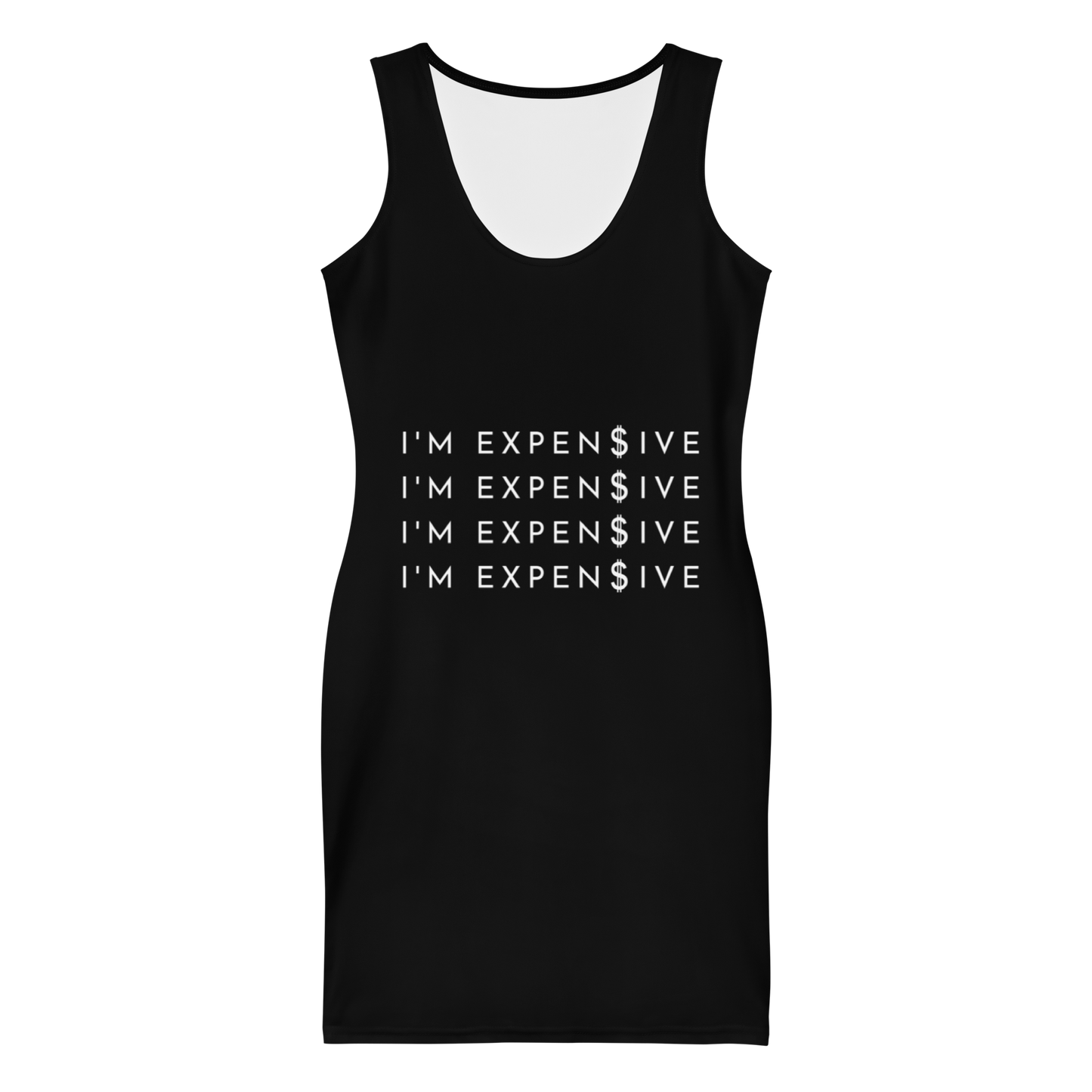 I'm Expensive Band Dress - Black
