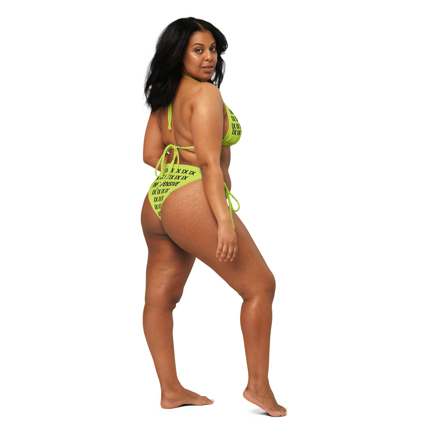 I'm Expensive IX Recycled String Bikini - Lime