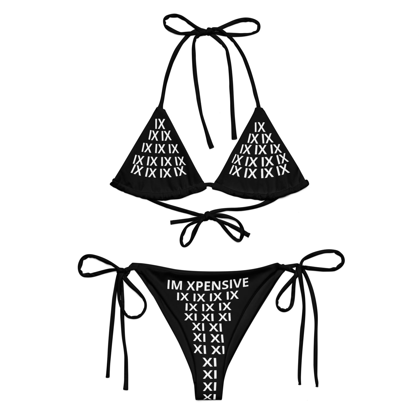 I'm Expensive IX Recycled String Bikini - Black