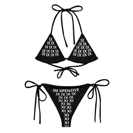 I'm Expensive IX Recycled String Bikini - Black