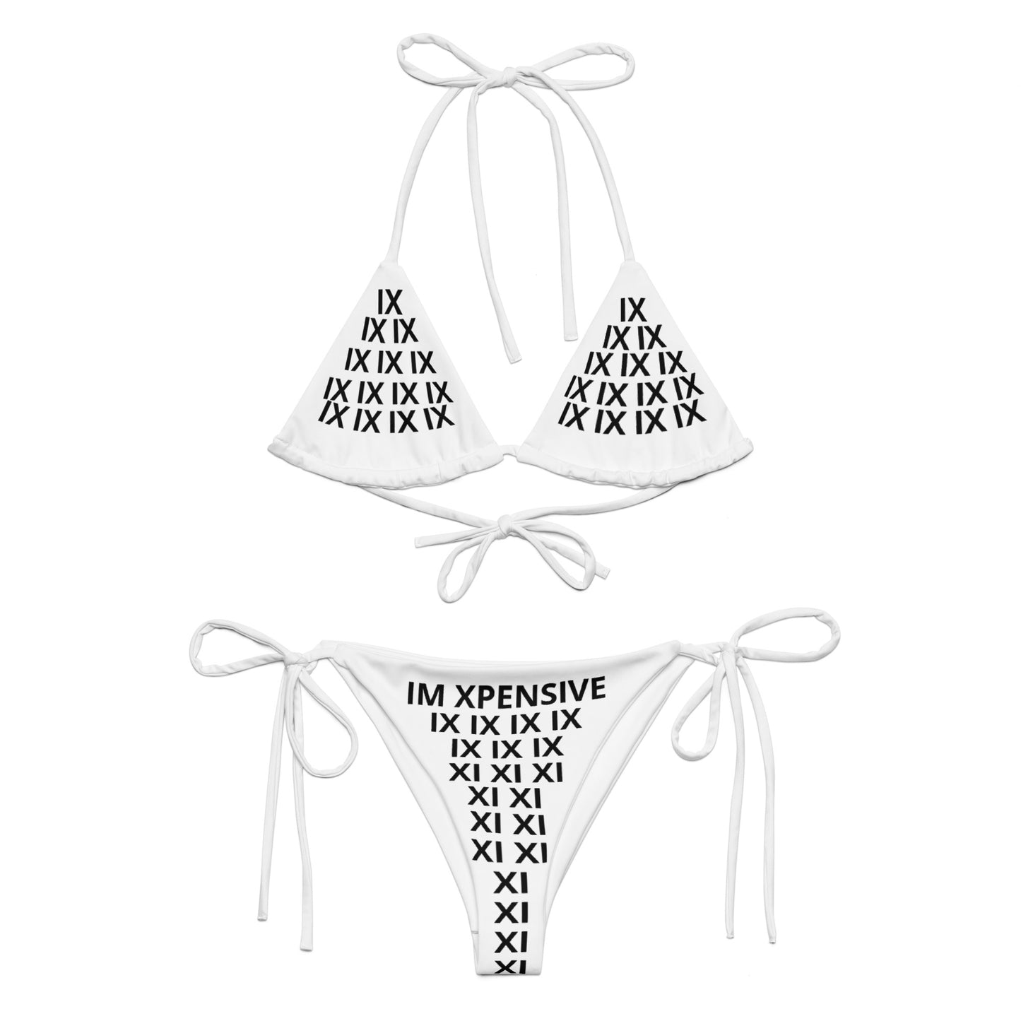 I'm Expensive IX Recycled String Bikini - Yes White