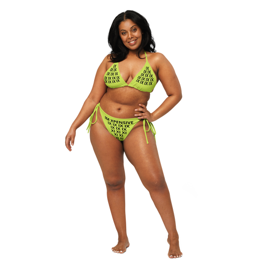 I'm Expensive IX Recycled String Bikini - Lime
