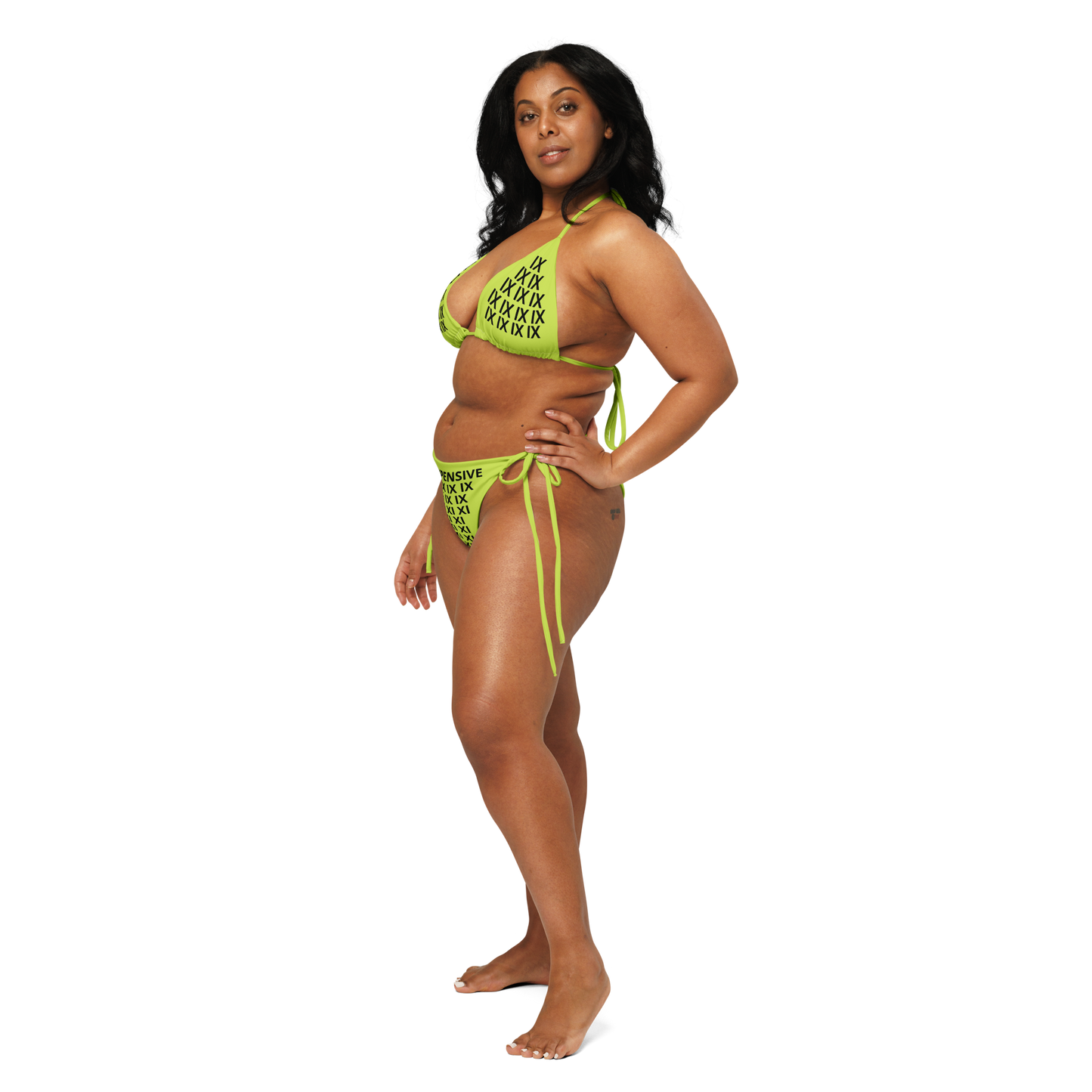 I'm Expensive IX Recycled String Bikini - Lime