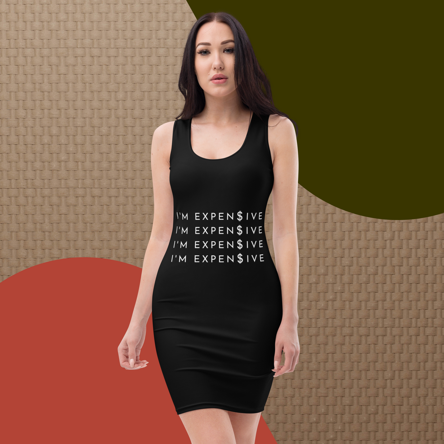 I'm Expensive Band Dress - Black