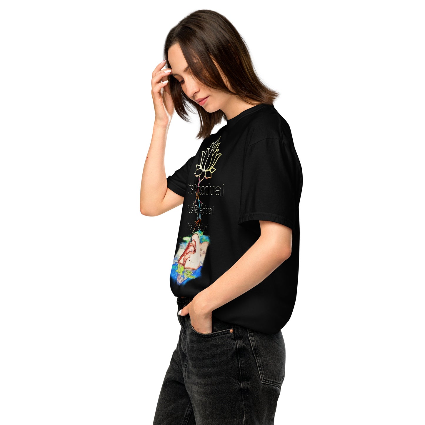 ZPG It’s Gradual Over-Sized Premium Genderless T-Shirt - Black