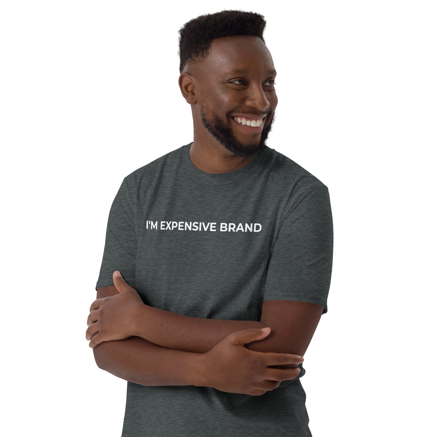 I'm Expensive Classic Logo Short-Sleeve Genderless T-Shirt - White Print