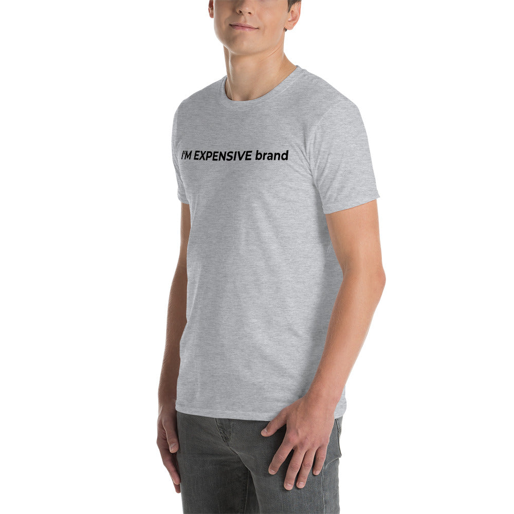 I'm Expensive Classic Logo Short-Sleeve Unisex T-Shirt - Black Print