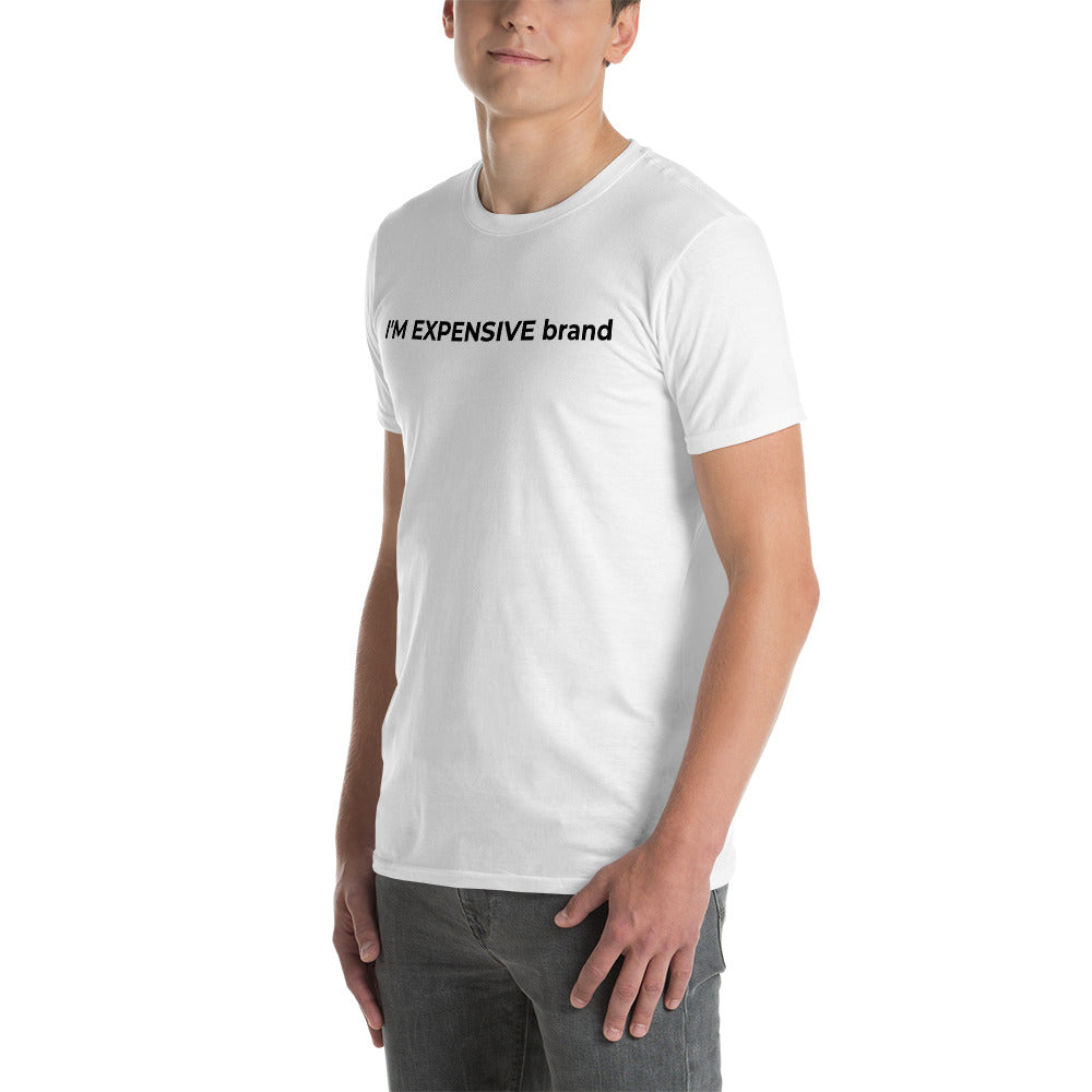 I'm Expensive Classic Logo Short-Sleeve Unisex T-Shirt - Black Print