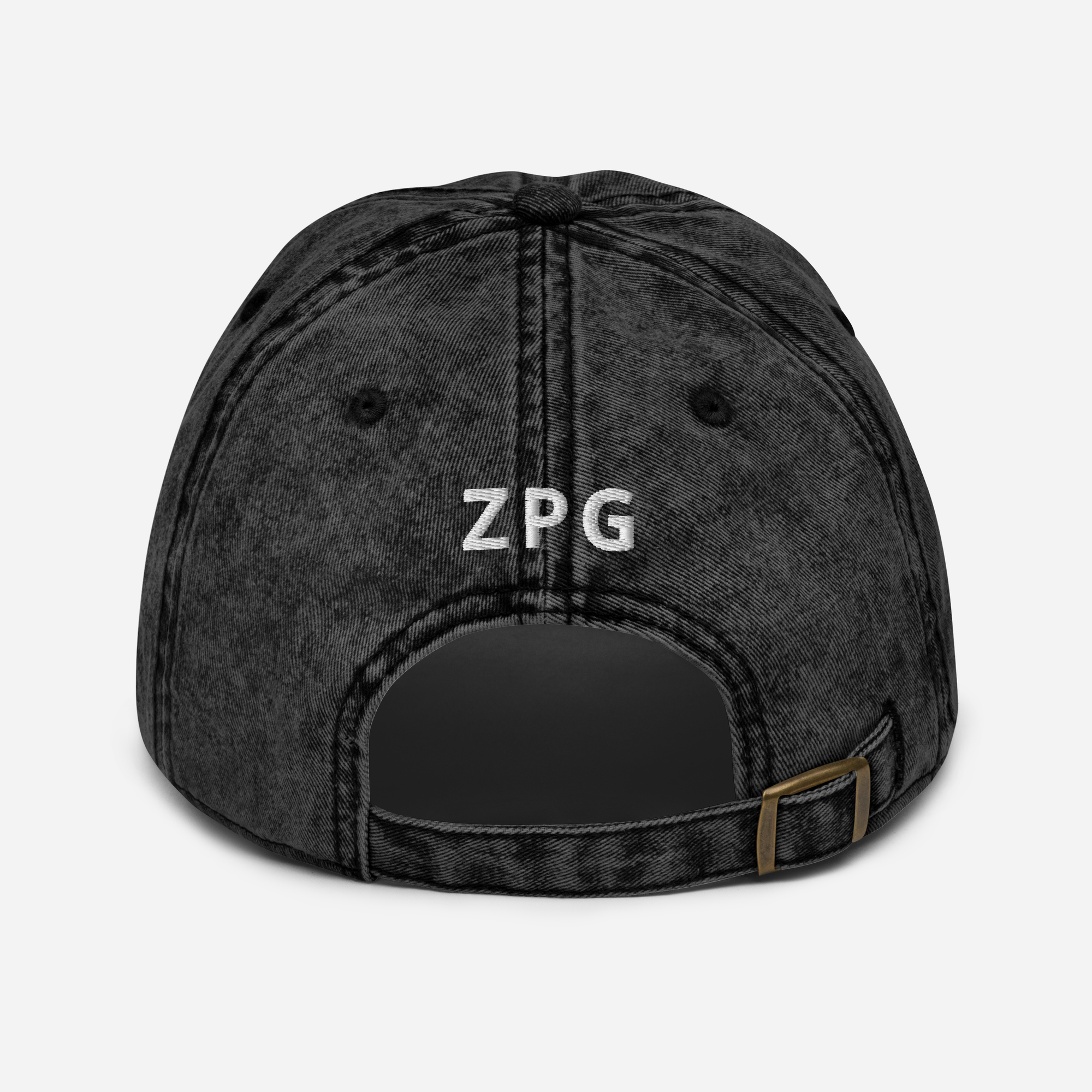 ZPG Light Vintage Black Cotton Twill Cap