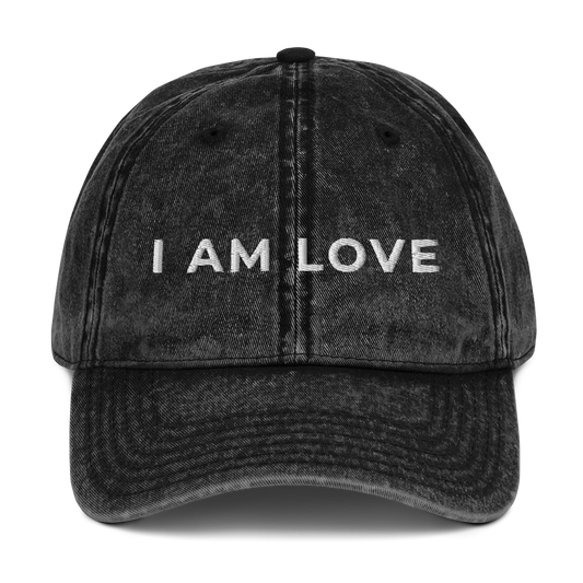 ZPG Love Vintage Black Cotton Twill Cap