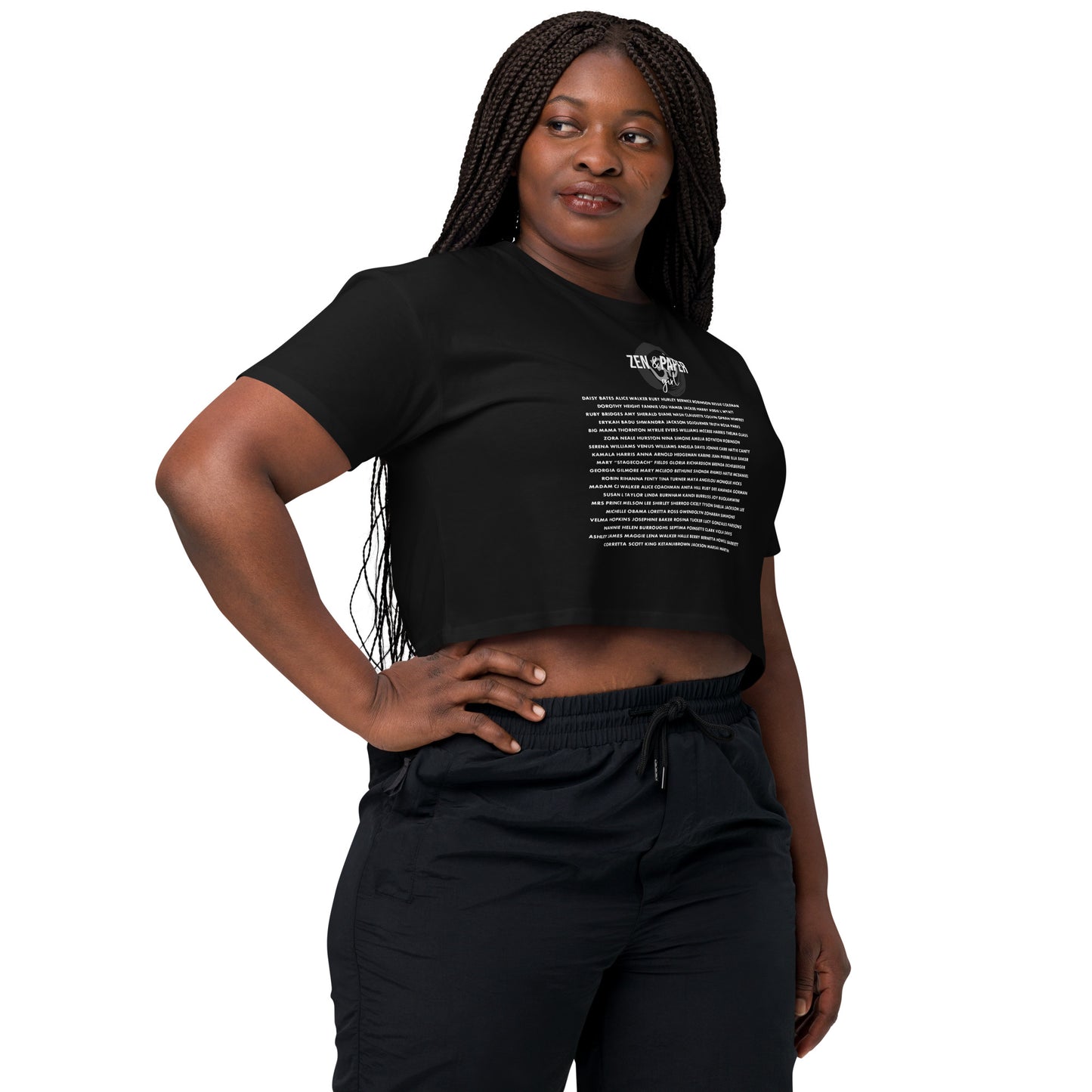 Zen & Paper Girl Say Her Name Women’s Crop Top