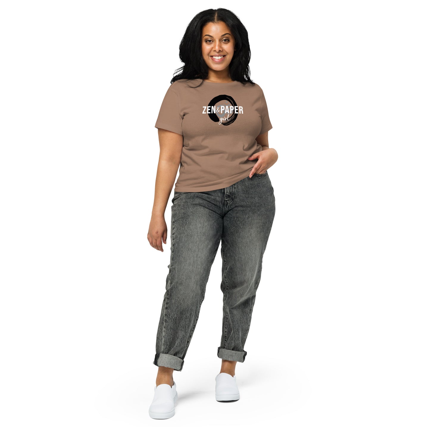 Zen & Paper Logo Women’s High-Waisted Logo Tee