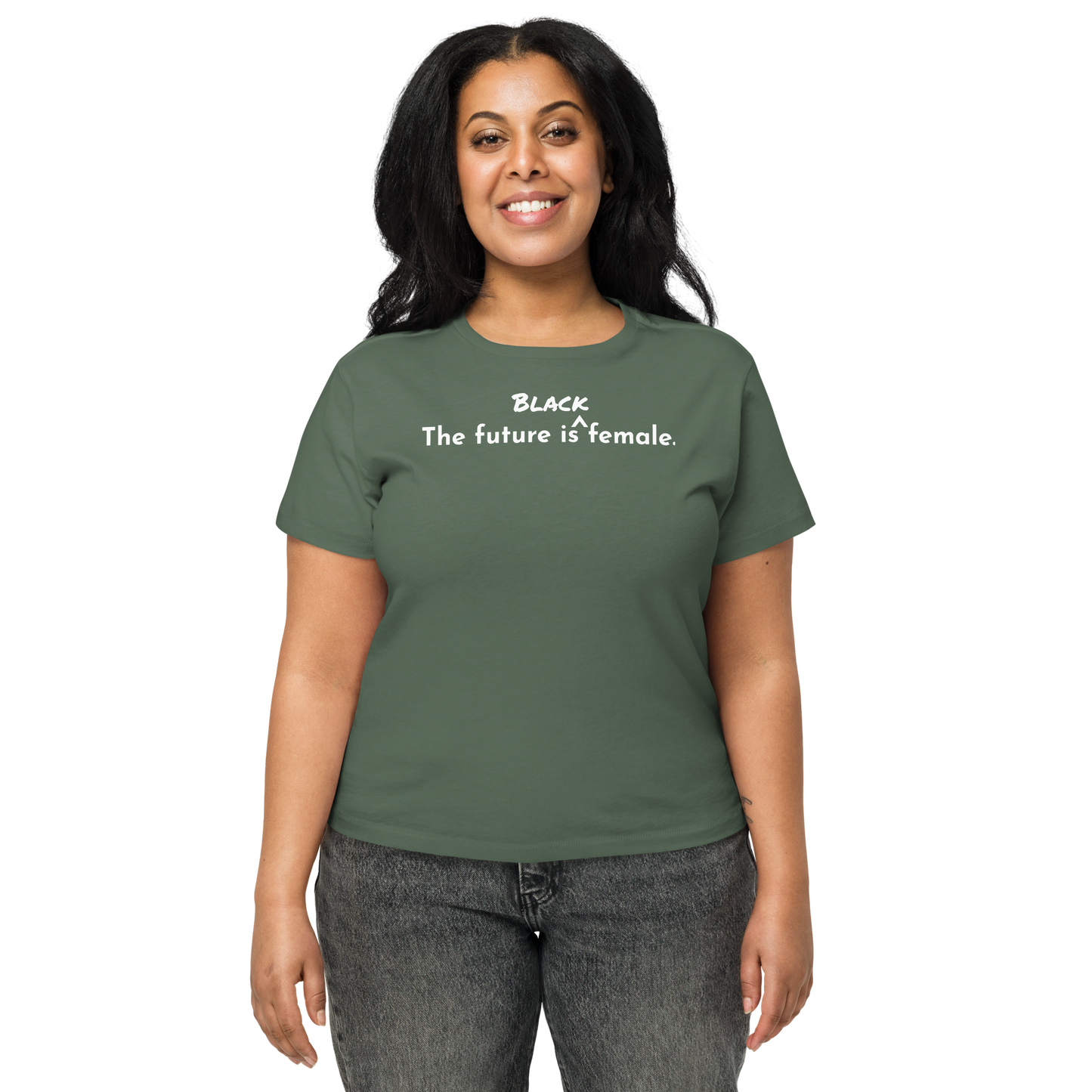 Zen & Paper Girl BLCK Fem Women’s High-Waisted T-Shirt